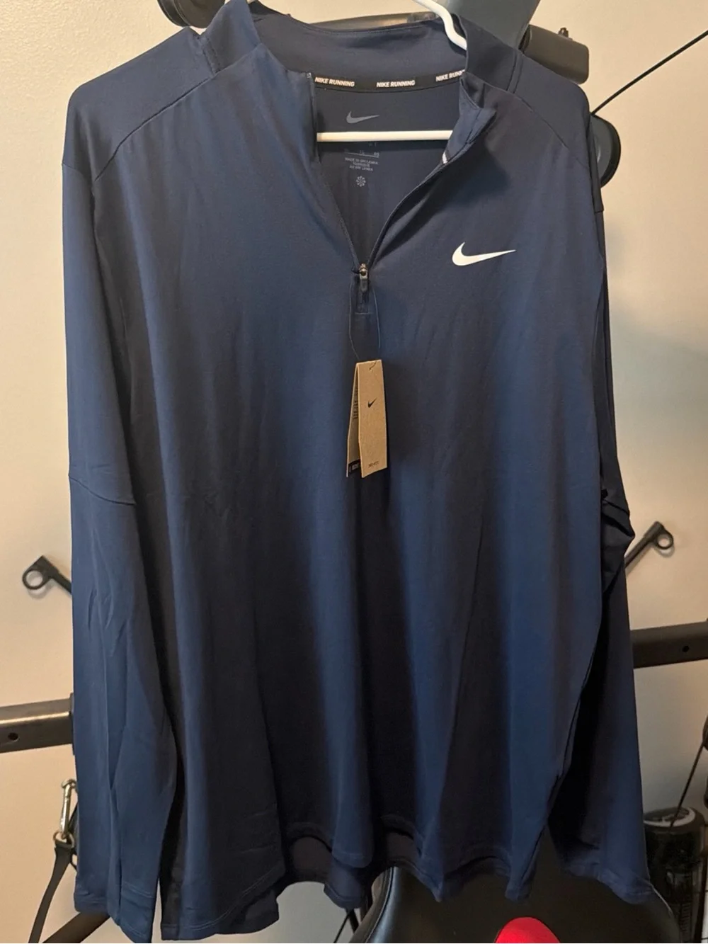Nike Navy Long-Sleeve Quarter-Zip Performance Top